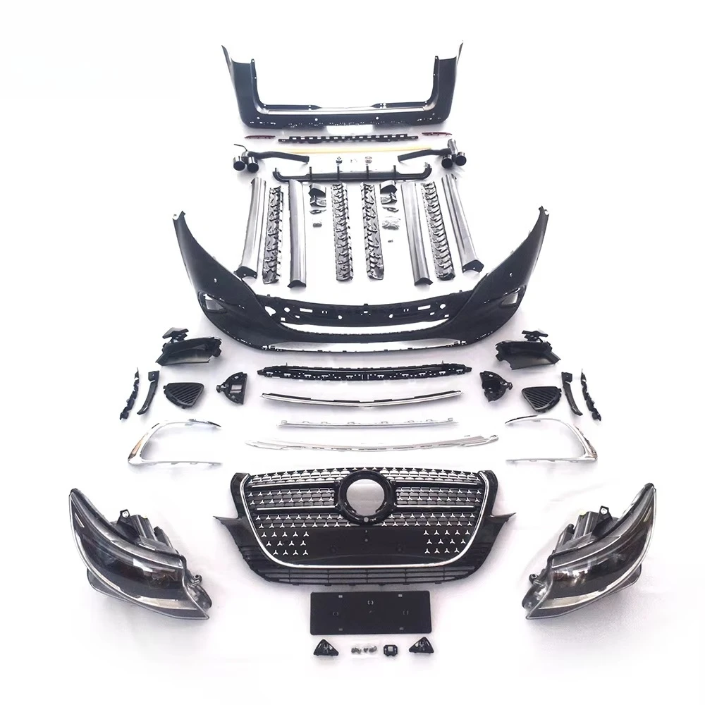 V Class  W447 Old to New 2024 Year Body Kit  Style for V Class 16-23y Conversion Bodykit Car Bumpers Headlights Full Set