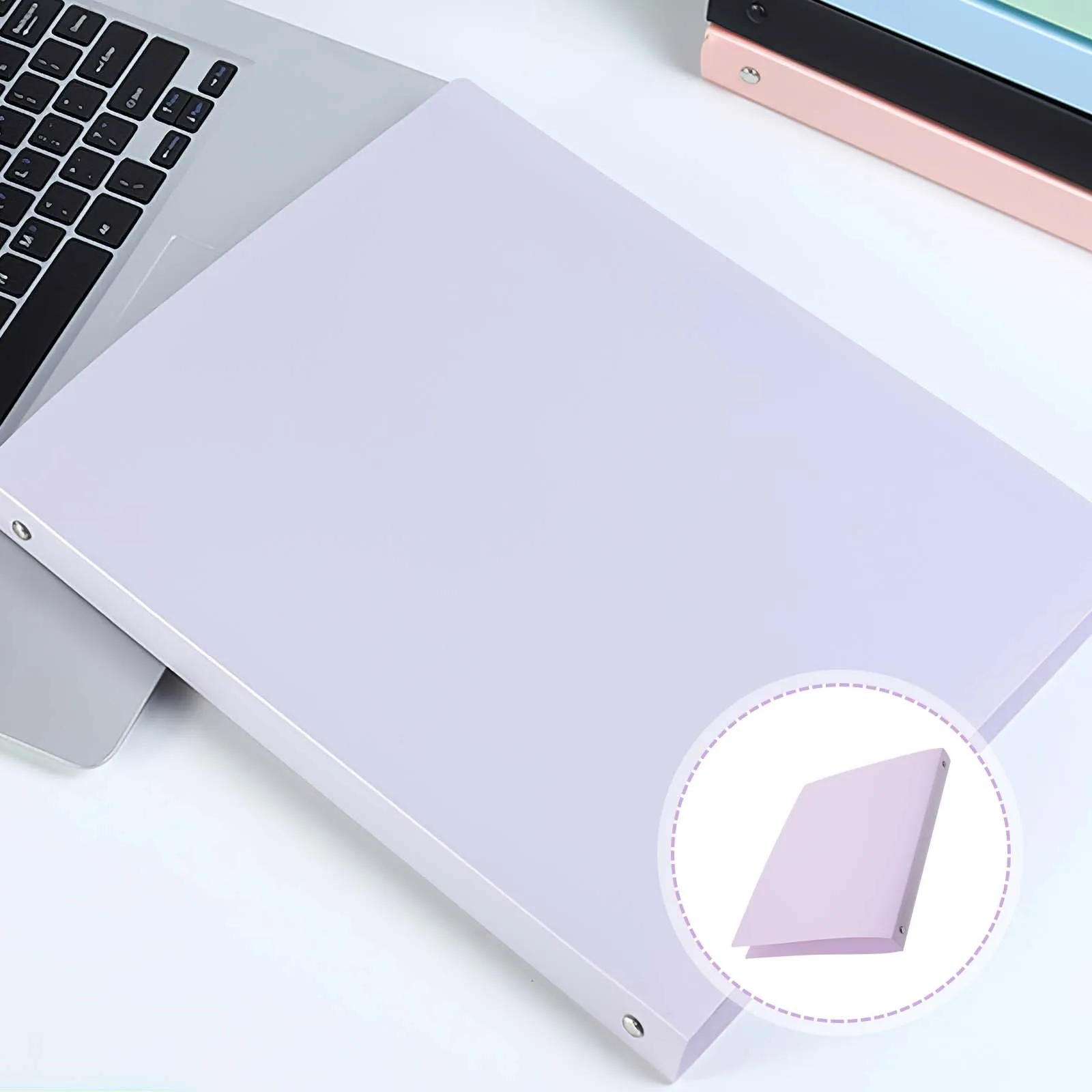 

4 Hole Document Folder for School Work Music Sheets Heavy Duty Wear Resistant File Organizer Portable Travel File Storage