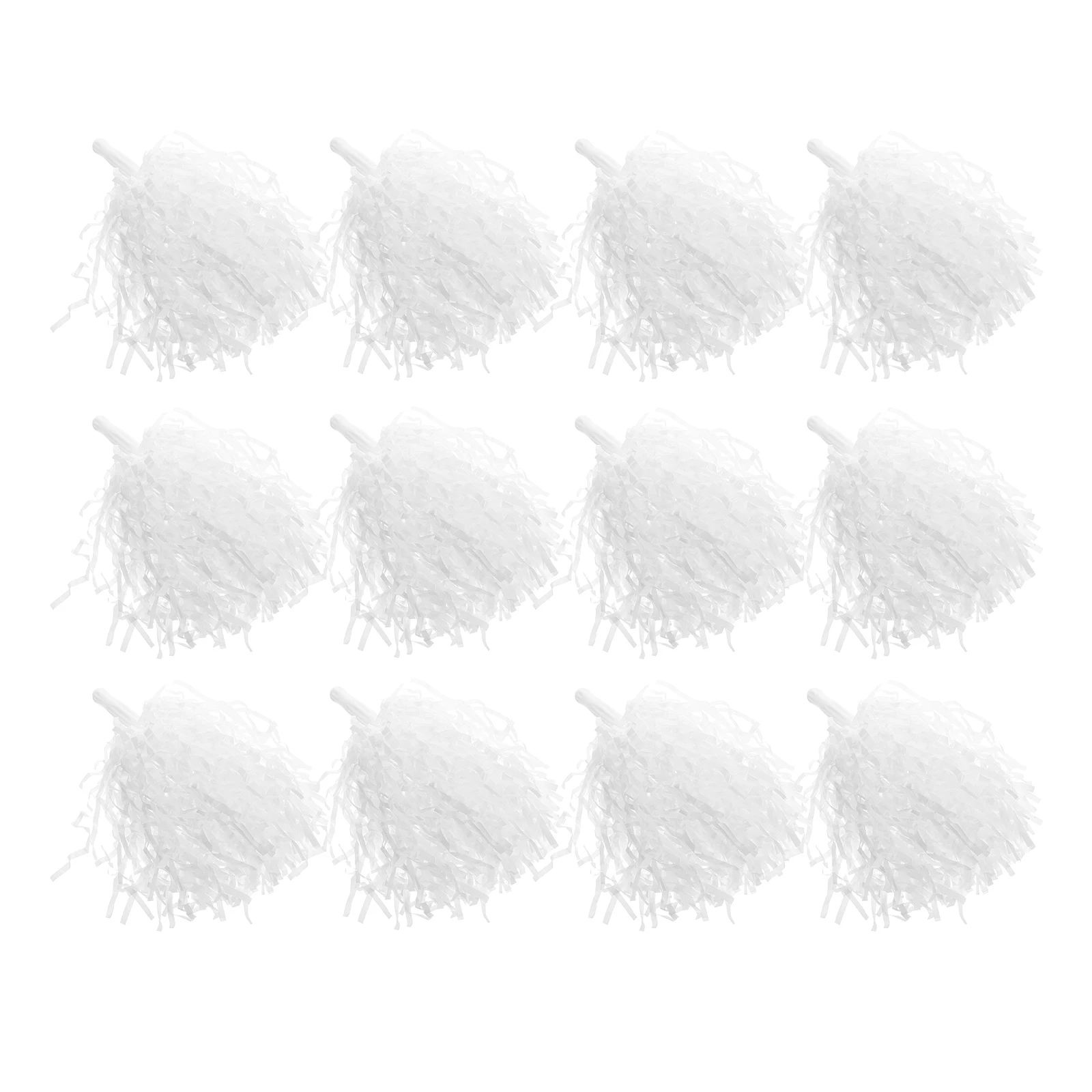 

12 Pcs Cheerleading Bouquet Pom Poms Cheerleader Accessories Hand-held Flower Floral Gear White for Kids Child
