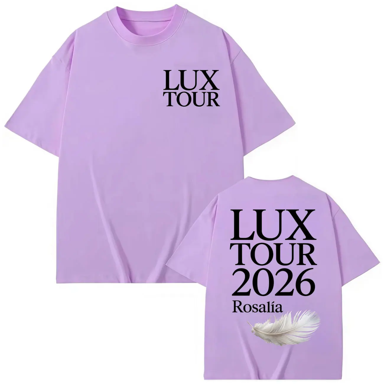 المغني روزاليا لوكس جولة 2026 ميرش تي شيرت موضة البوب الموسيقى قصيرة الأكمام تي شيرت الرجال النساء الصيف عالية الجودة القطن تي شيرت #6