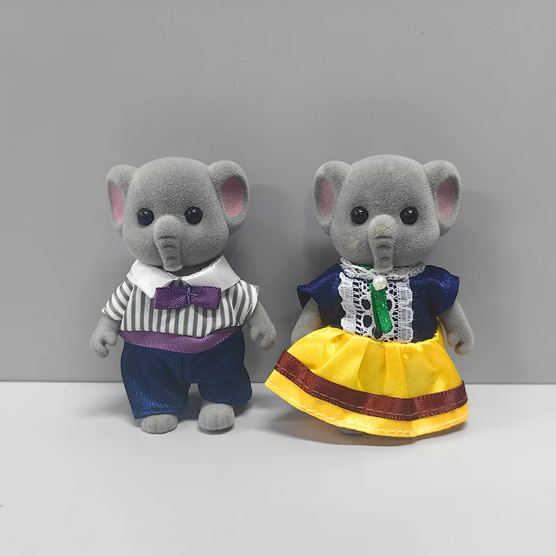 Casa de bonecas escala 1:12 floresta família coelho pato rena bebê animal sala estar conjunto móveis em miniatura fingir jogar presentes das meninas