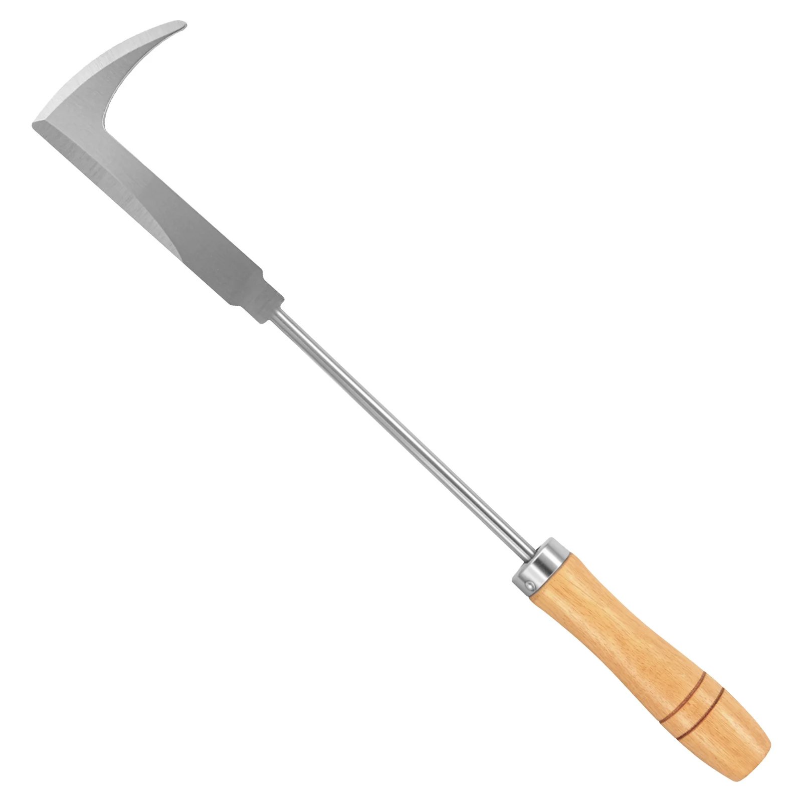 Crack Weeder Crevice Weeding Tool Paver Gap Weed Remover Angled Blade Stainless Steel Wood Handle for Driveway Patio Garden