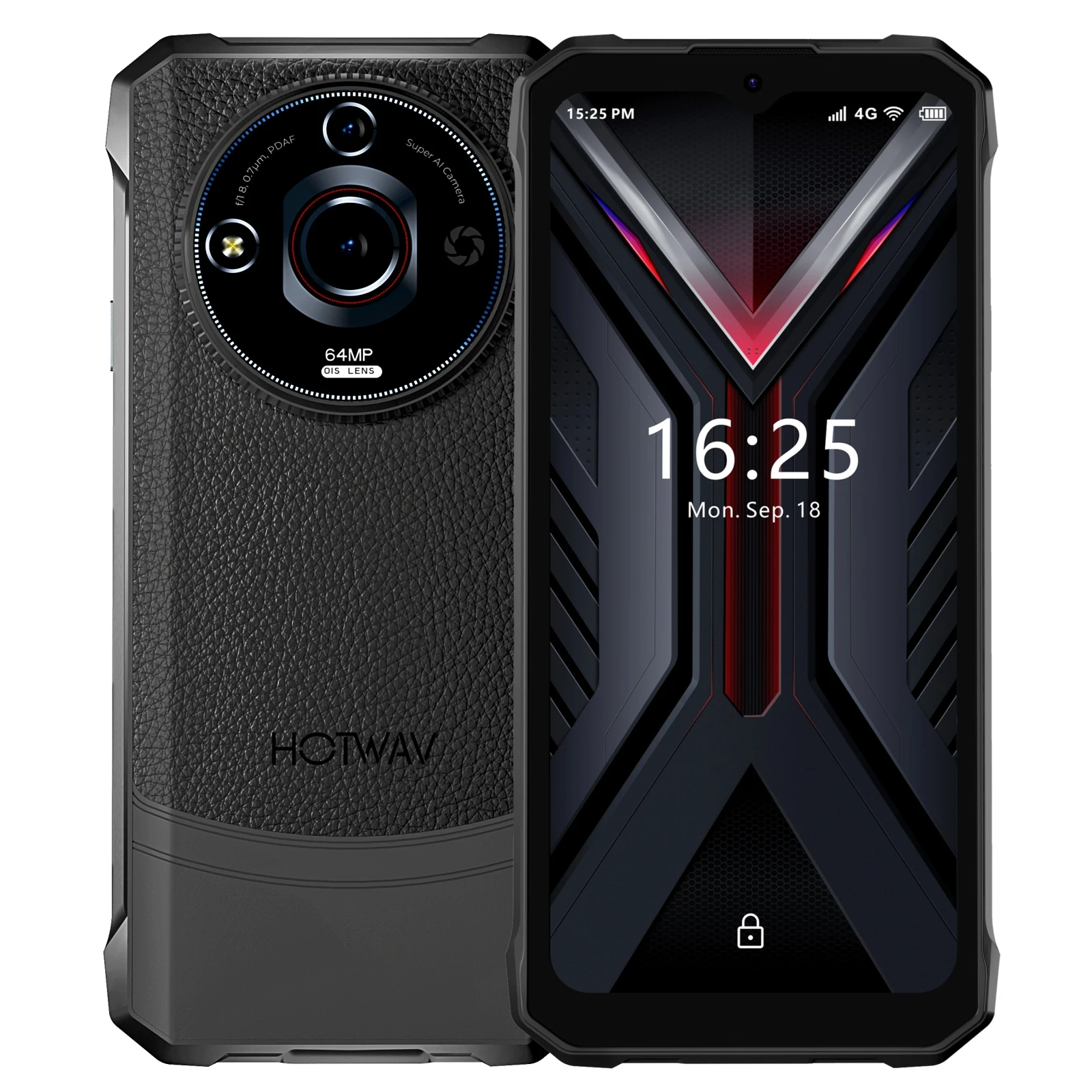 HOTWAV T7 Pro Rugged Phone 12(6+6)GB+256GB 6280mAh 6.6'' FHD+ 2K Mobile Phone 64MP Android 13 Smartphone