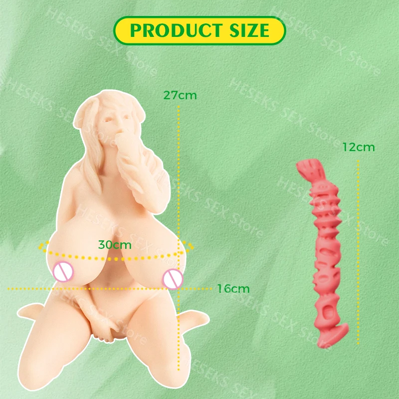 HESEKS TPE Sex Doll For Men Artificial Vagina Sex Toy Male Masturbator Pocket Pussy Adults Shop Anime Figure Masturbation 18+