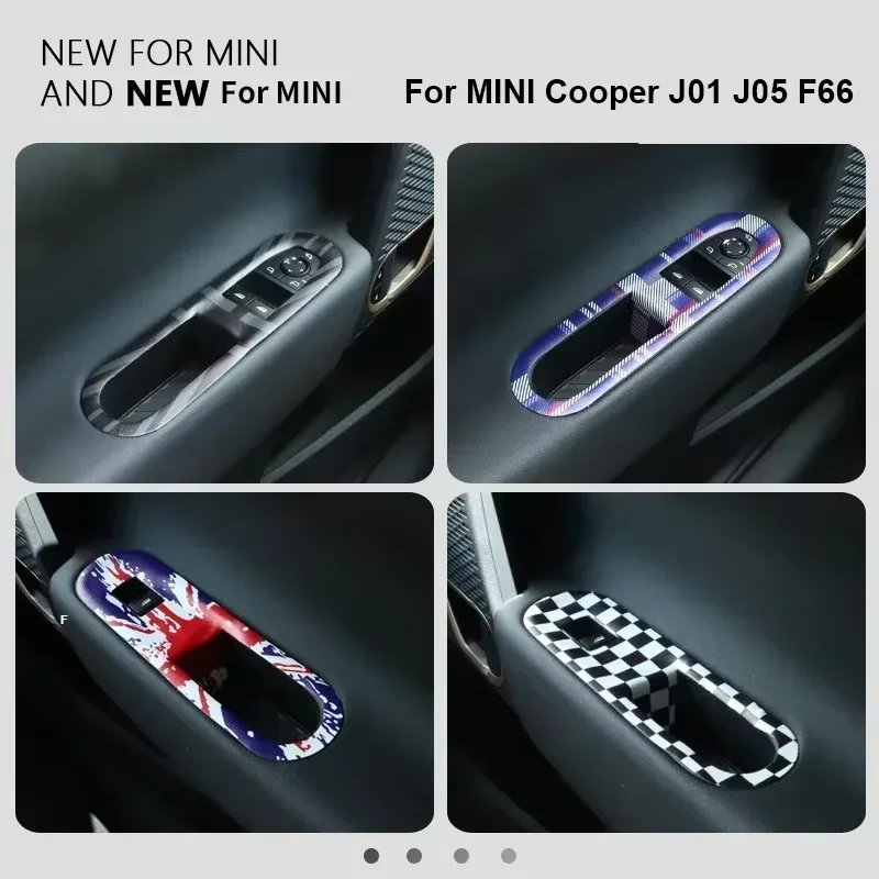 For Mini Cooper J01 J05 F66 Car Interior Door Window Lifter Switch Control Panel Cover Trim Decals Styling Accessories