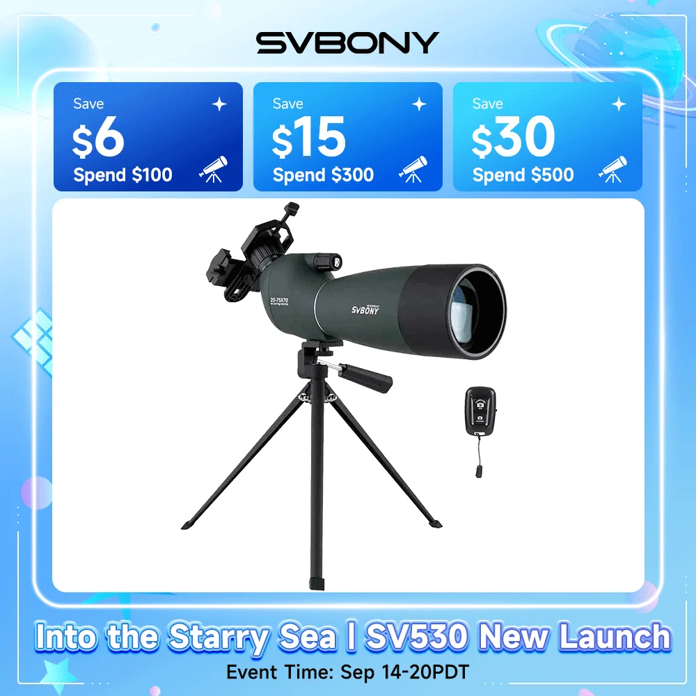 Svbony SV28plus 50/60/70mm távcső erőteljes zoom távcső nagy hatótávolságú PORRO prizma íjászathoz céllövészethez kempingezéshez
