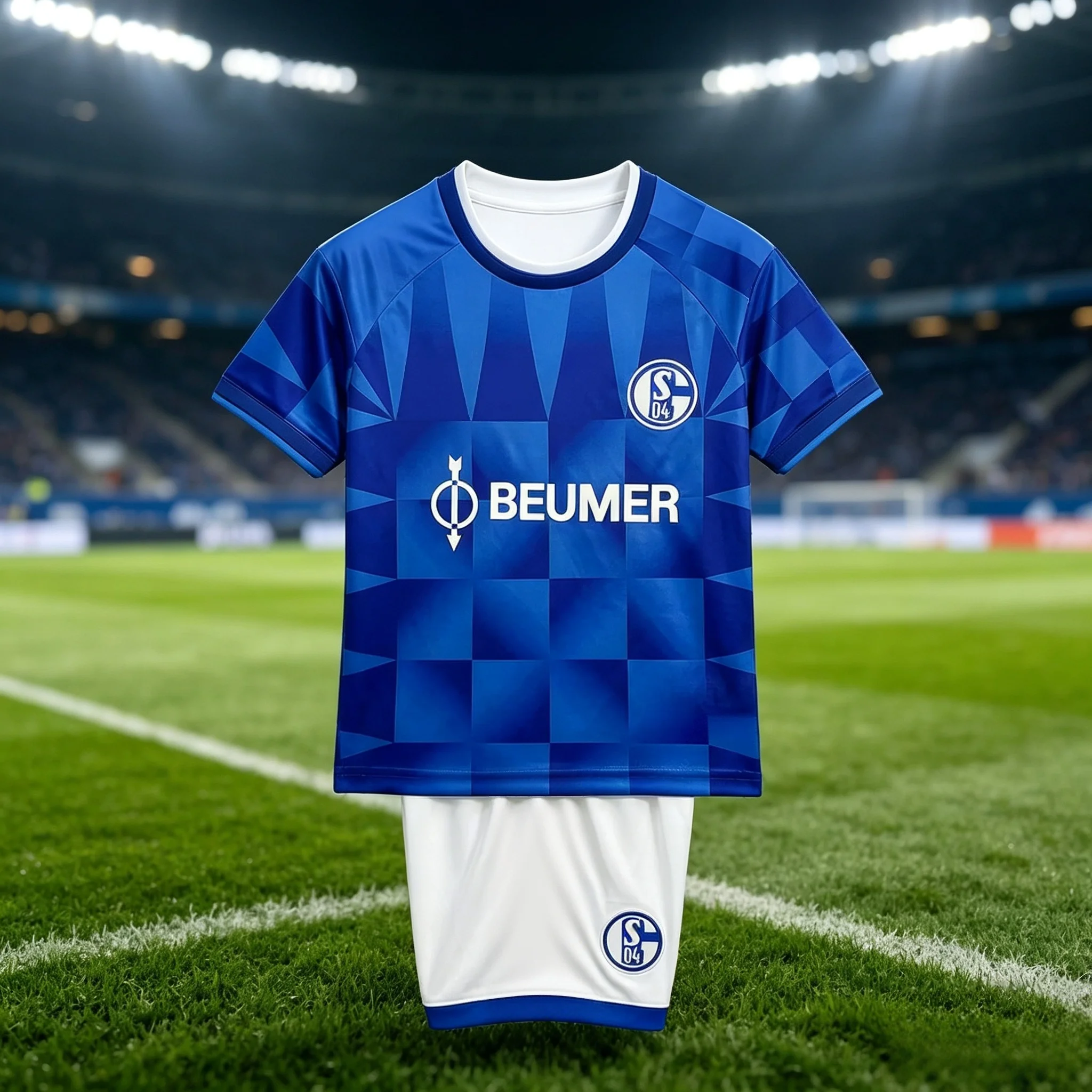 2627 New Schalke Fan Football Jersey 3D Printed Quick Drying Sports Casual Men's Set T-shirt Family Matching