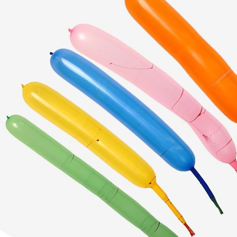 Ballons fusée longs en Latex, 98 pièces, couleurs mélangées, décoration de fête d'anniversaire, jouet classique