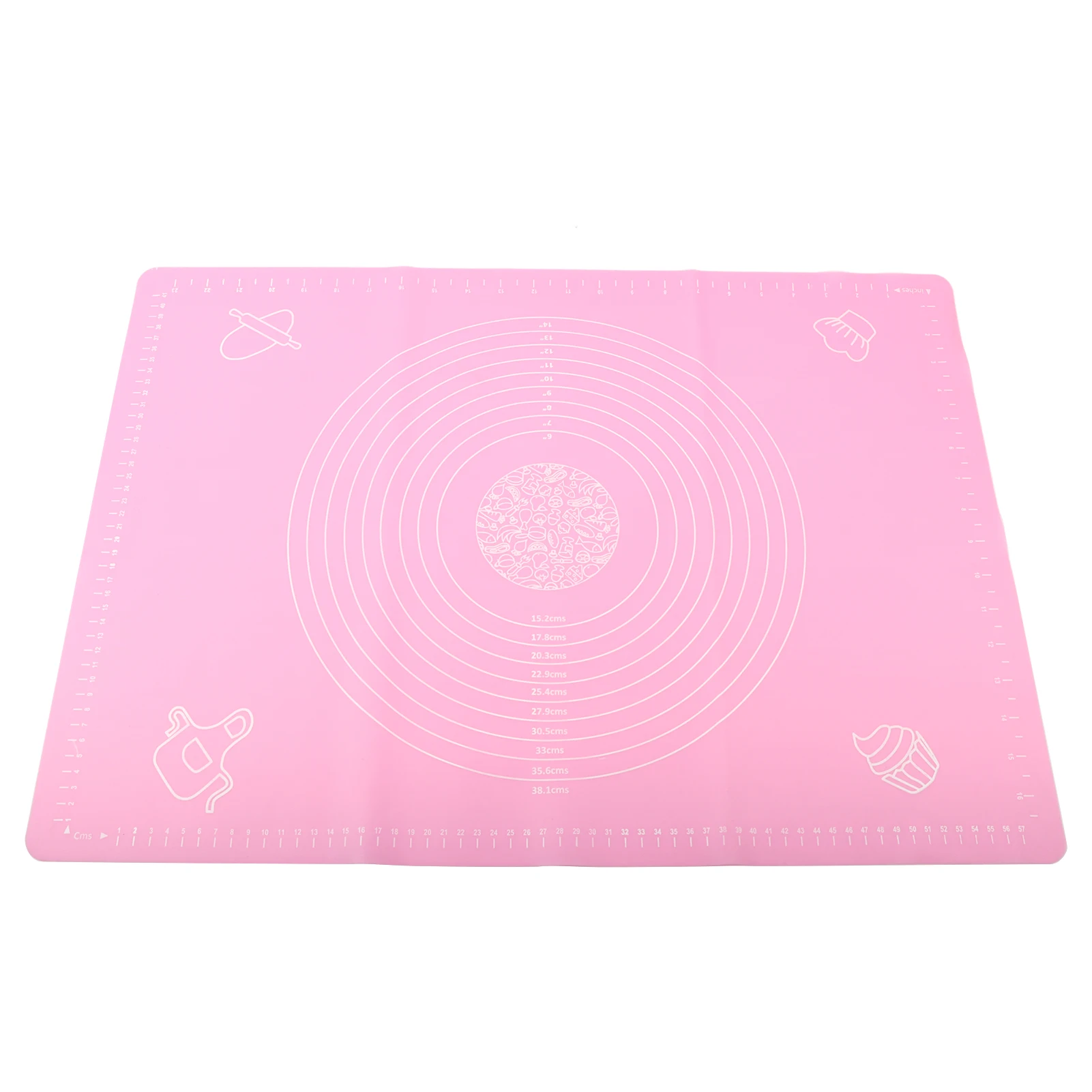 

Silicone Knead Mat with Scale Chopping Board Nonslip Baking Tool Heat Resistant Oven Mat Kitchen Supplies 44x64cm