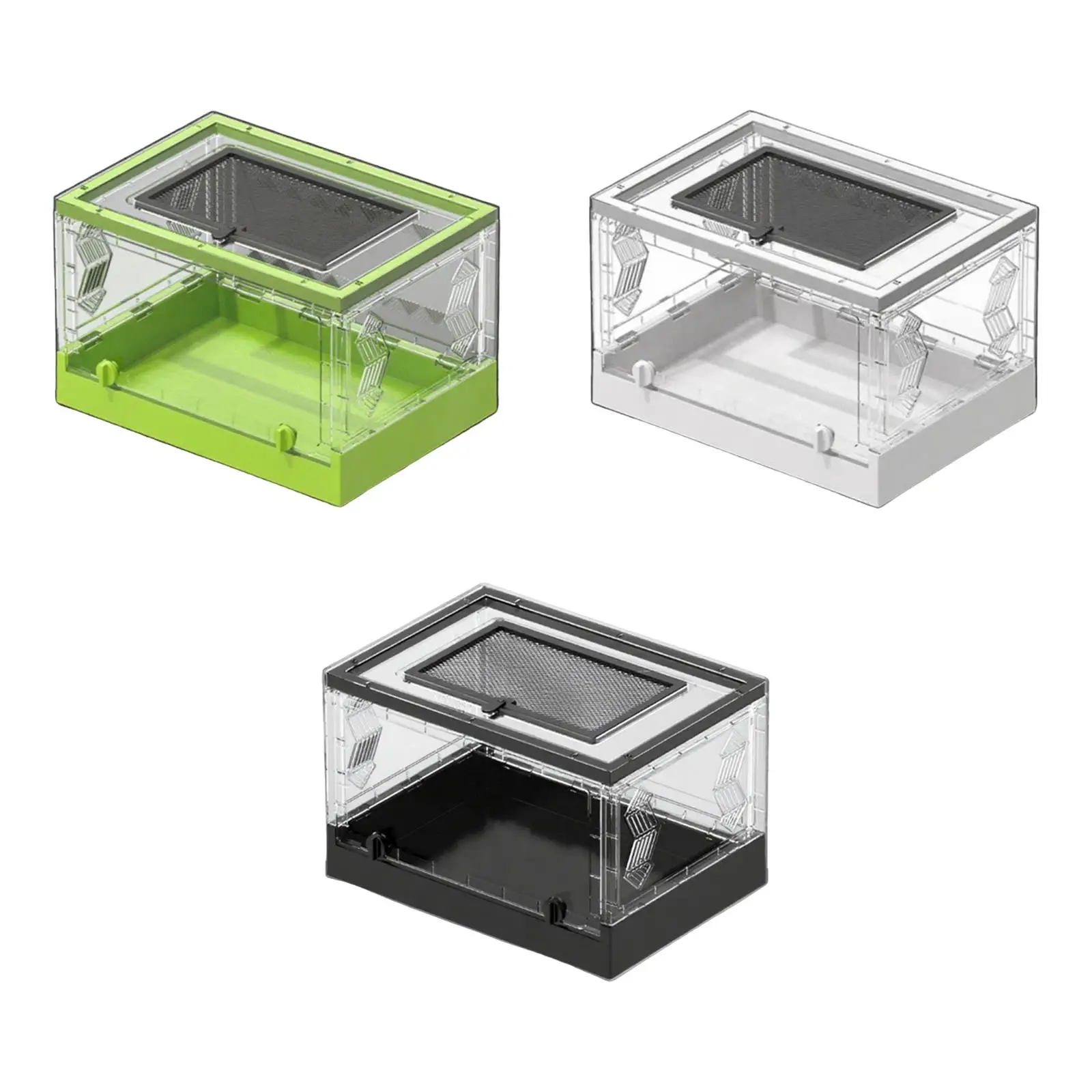 

Clear Folding Reptile Tank Lizards Habitat Lightweight Desktop Pet Enclosure