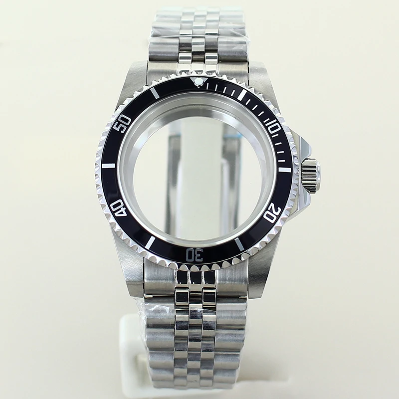 38MM Vintage Diving Case For Retro Submariner Nh35 NH36 NH34 NH38 4R36 Movement NH35 Watch Case 5-link Bracelet Sapphire Crystal