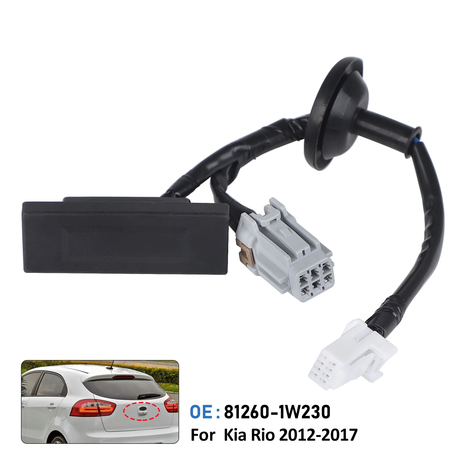 

Tailgate Release Switch For Kia Rio Hatchback 2012 2013 2014 2015 2016 2017 Rear Trunk Handle Button 81260-1W230 81260 1W230