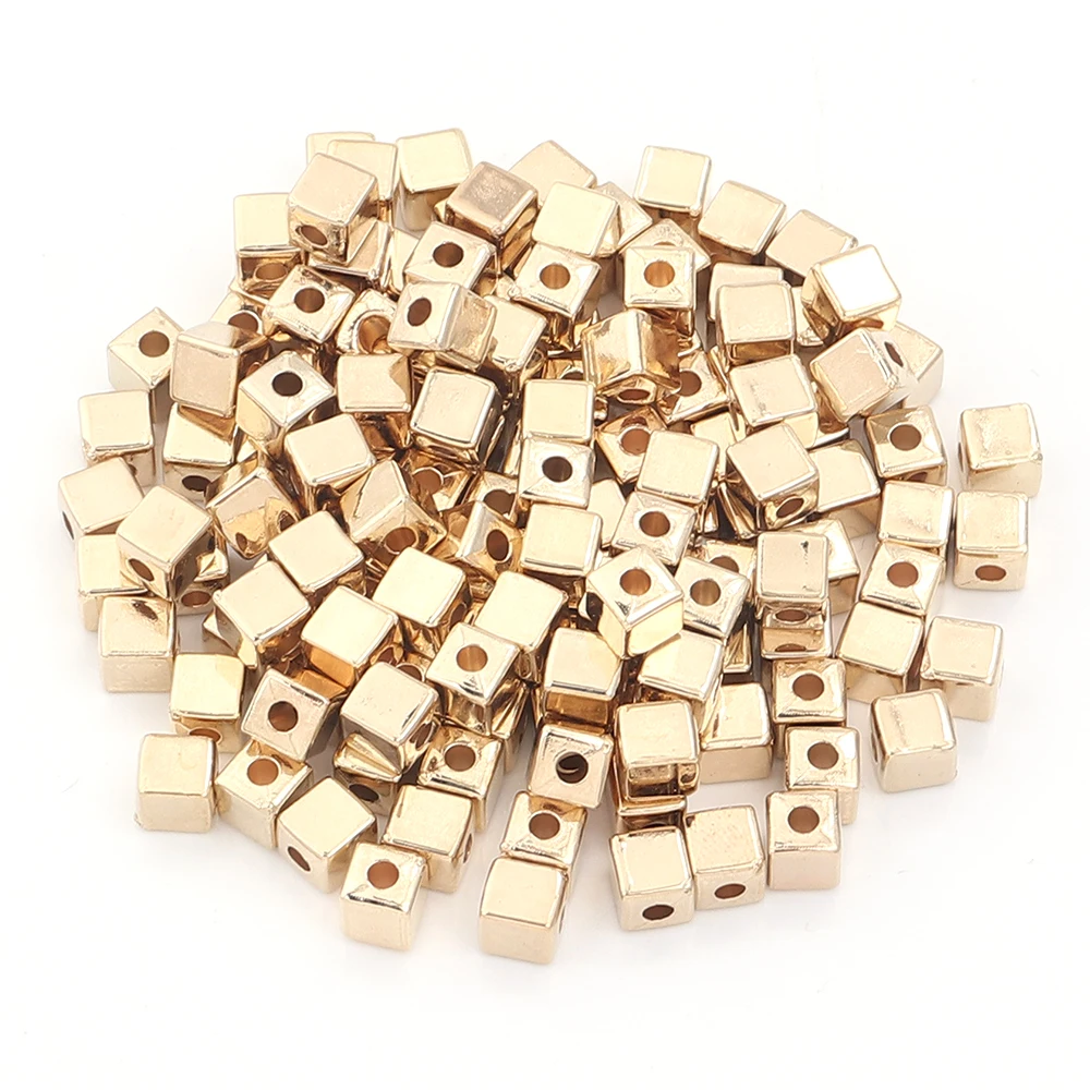 200 teile/los 3/4/5mm Platz Kubische CCB Perlen Lose Spacer Cube Perlen für Schmuck Machen DIY armbänder Halsketten Großhandel – Detail 6