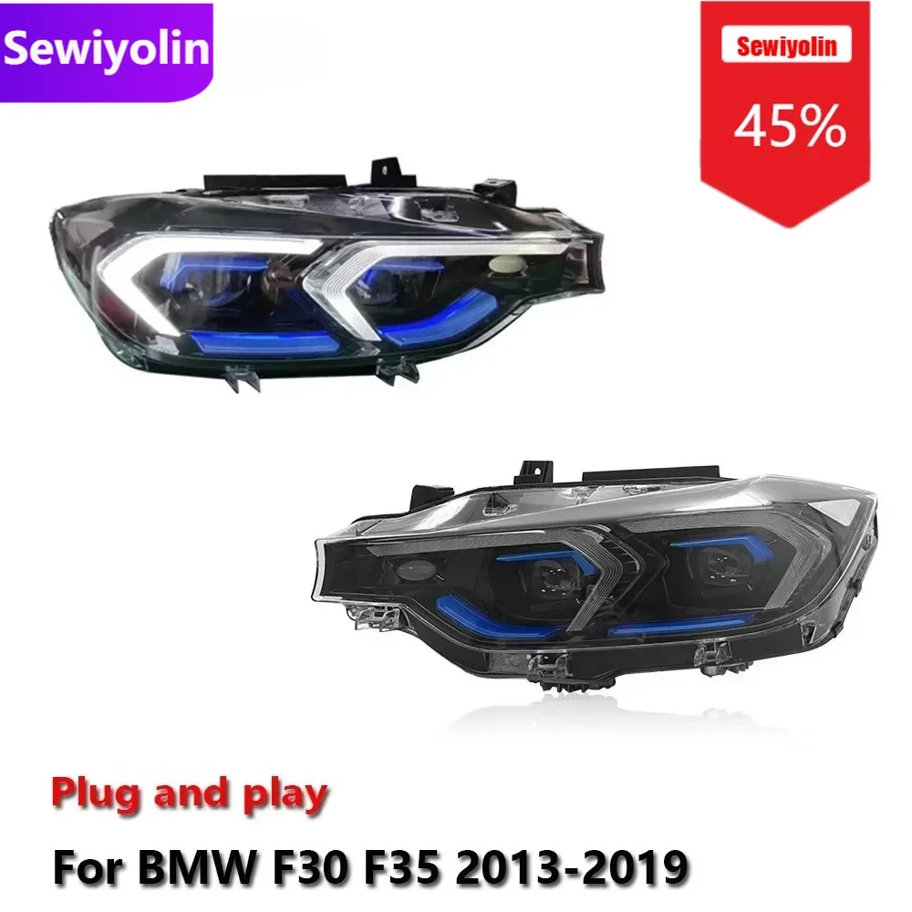 

Автомобильные светодиодные фары DRL в сборе для BMW F30 F35 2013-2019, авто противотуманные фары DRL, стоп-сигналы поворота Plug and Play
