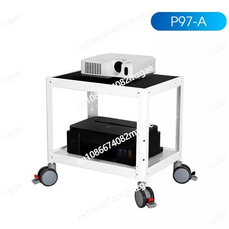 P97 Computer Cart Laboratory Medical Instrument Cart Monitor Arm Workbench Printer Equipment Rack Cart