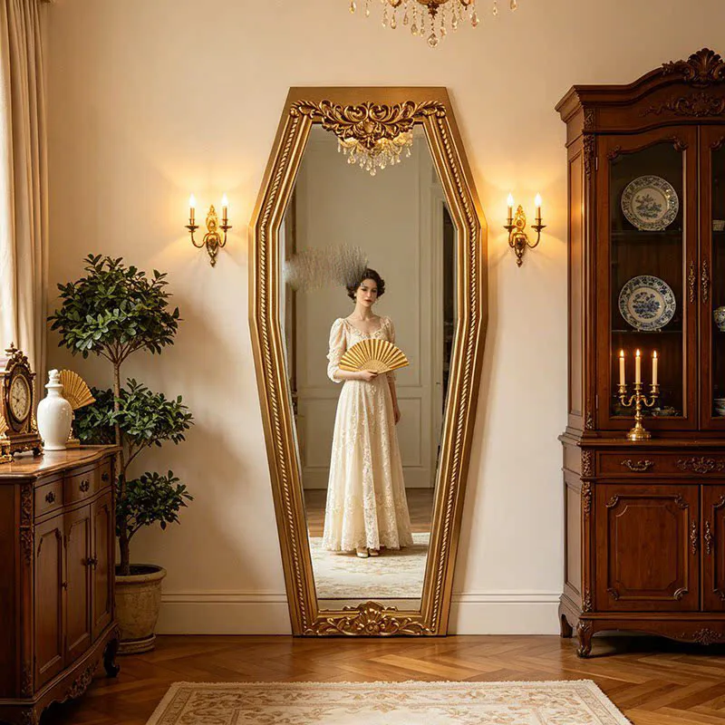 Moving Standing Mirror Living Room Nordic Men Full Body Bedroom Bathroom Funky Floor Mirror Luxury Espelhos Home Decorations