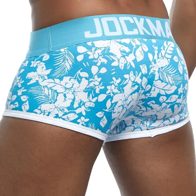 JOCKMAIL Boxer Sexy para Hombre, ropa interior, pantalones cortos, estampado de algodón, calzoncillos térmicos, Pijama, Cuecas Masculinas,