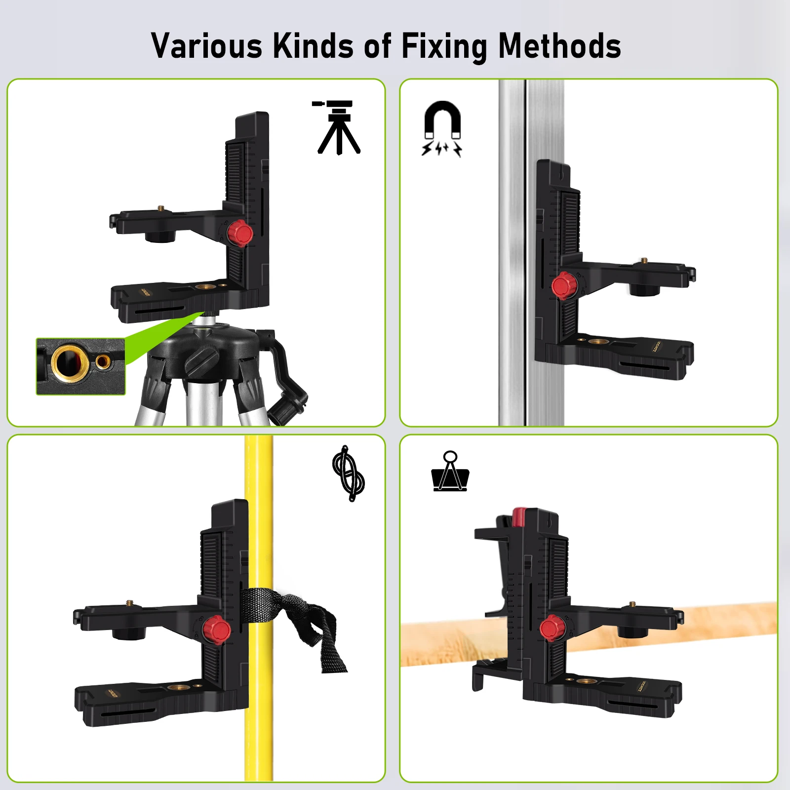 CLUBIONA Strong Magnet Adjustable Laser Level Bracket Dewalt Wall Mounted Holder Support Hanger for construction Universal Use