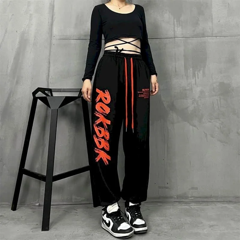 High Street Pants Straight Pants Hip-hop Women's Pants Korean Fashion Y2k Pants Loose Sporty Sweatpant Women Clothing Trousers