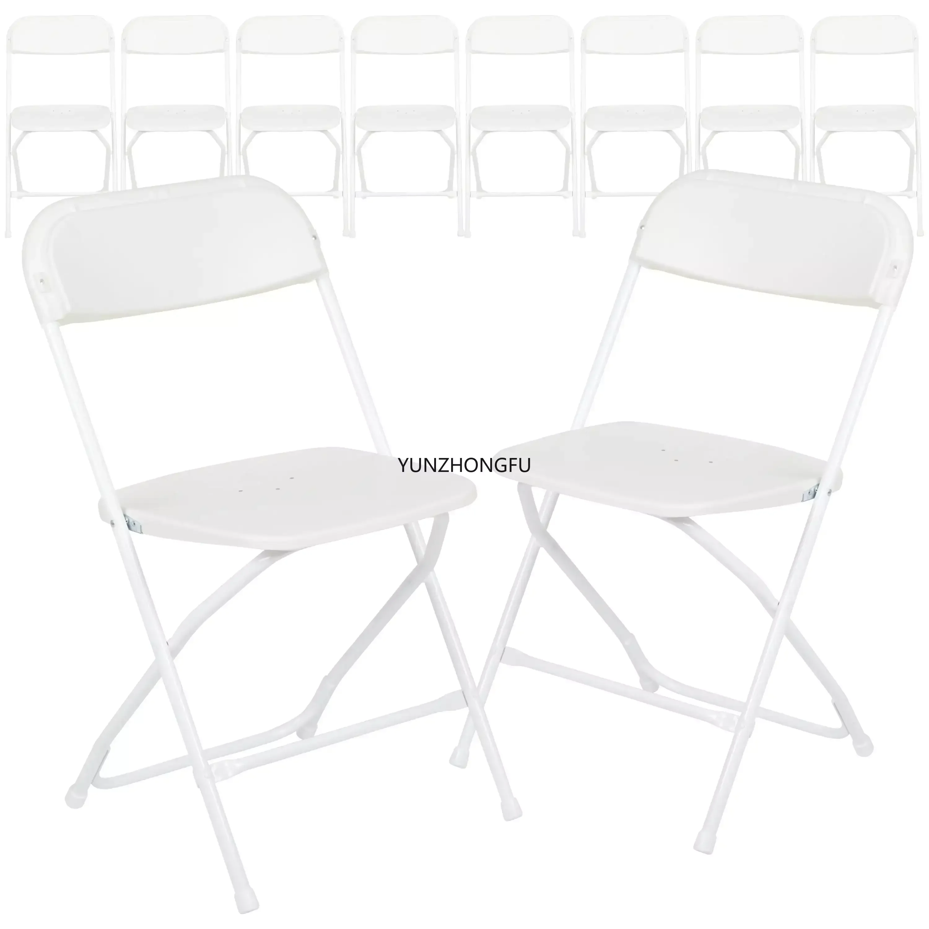 10 PCS Lightweight Folding Chair Plastic Comfortable Event Chair Set