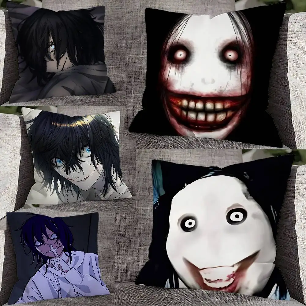 Creepy Urban Killer Jeff Pillow Case For Sofa Decor Car Office Room Printing Cushion Cover Decorations and Protector
