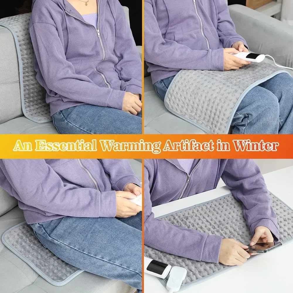 Electric Heating Pad 60x30CM Blanket Timer Heating Pad For Shoulder Neck Back Spine Leg Winter Warm