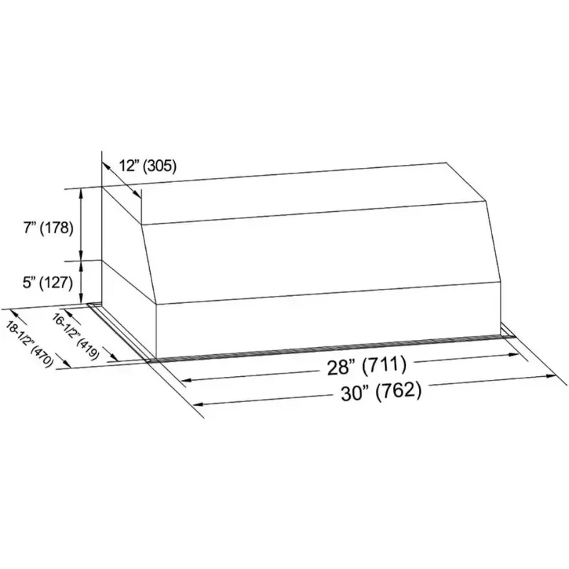 Sin Plug-in Range Hood, aço inoxidável, 30 em, X2630sq, B-700-3