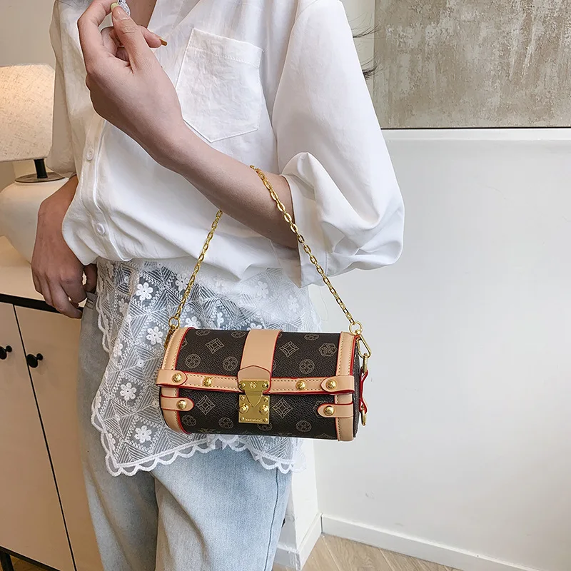 

2025 Stylish Chain Shoulder Bag - Trendy Cylinder Crossbody Purse for Women, Elegant Underarm Handbag, Fashionable & Versatile