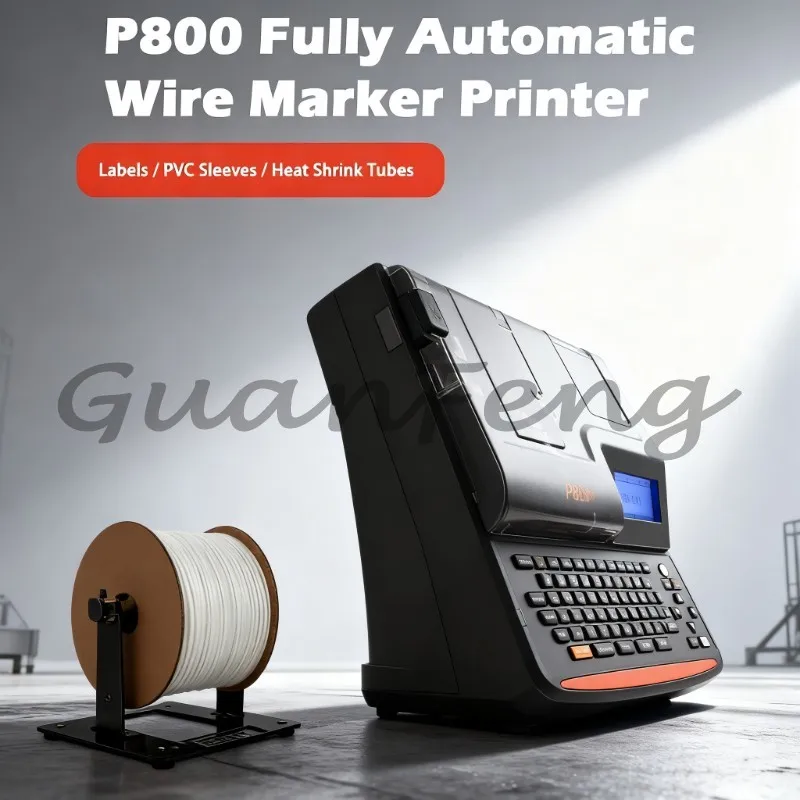 Heavy‑Duty P800 Cable ID Number Tube Printer, Auto Multifunctional Marker for Heat Shrink Tubing and PVC Sleeve Sticker