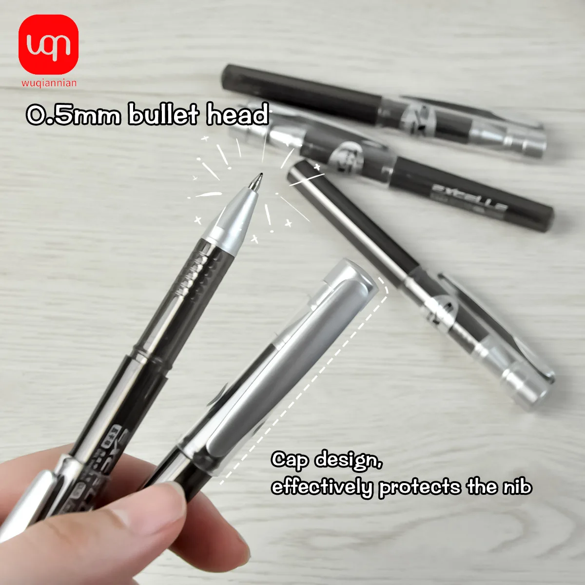 

WQN3/6/12 шт., простая ручка для подписи, наконечник 0,5 мм, стабильная и хорошая ручка для письма, ручка для подписи документов, офисные принадлежности для бизнеса