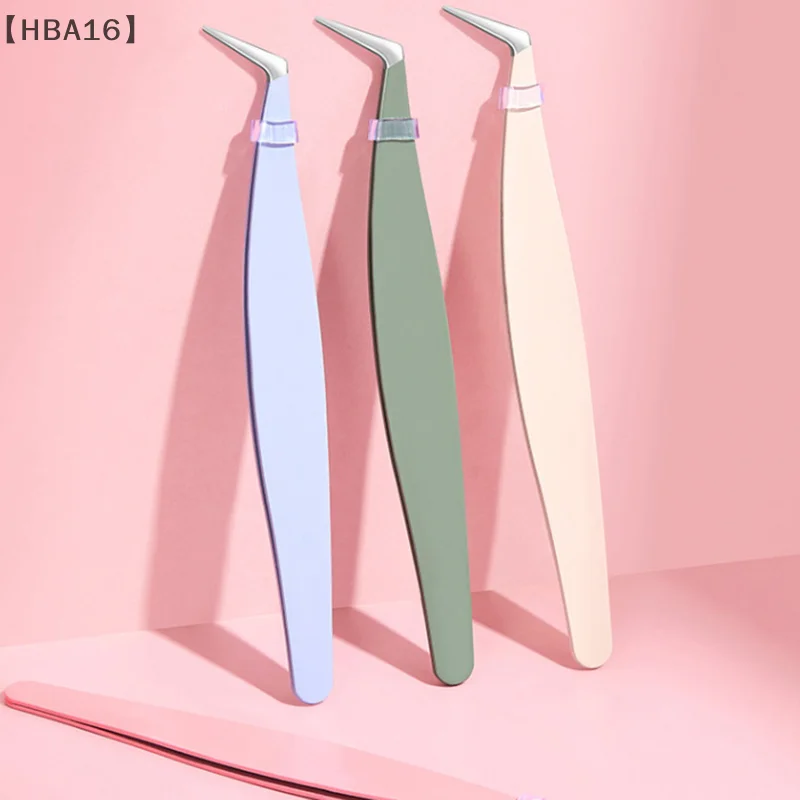 ステンレス鋼まつげエクステンションピンセットステンレス鋼 3D 正確なクリップまつげピンセットまつげエクステンションツールメイクアップツール