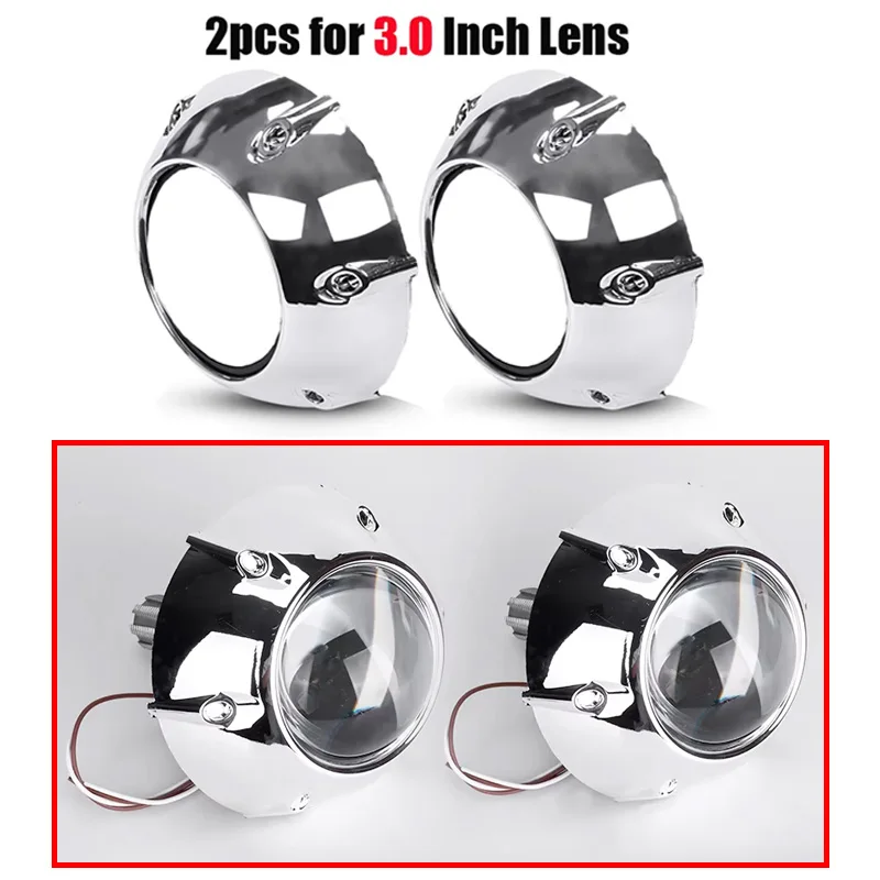 

3.0 inch Projector Shrouds For Hella 3R G5/Koito Q5/WST LED Headlight Lenses Bi-xenon Lens Retrofit Bezels Car Lights Accessory