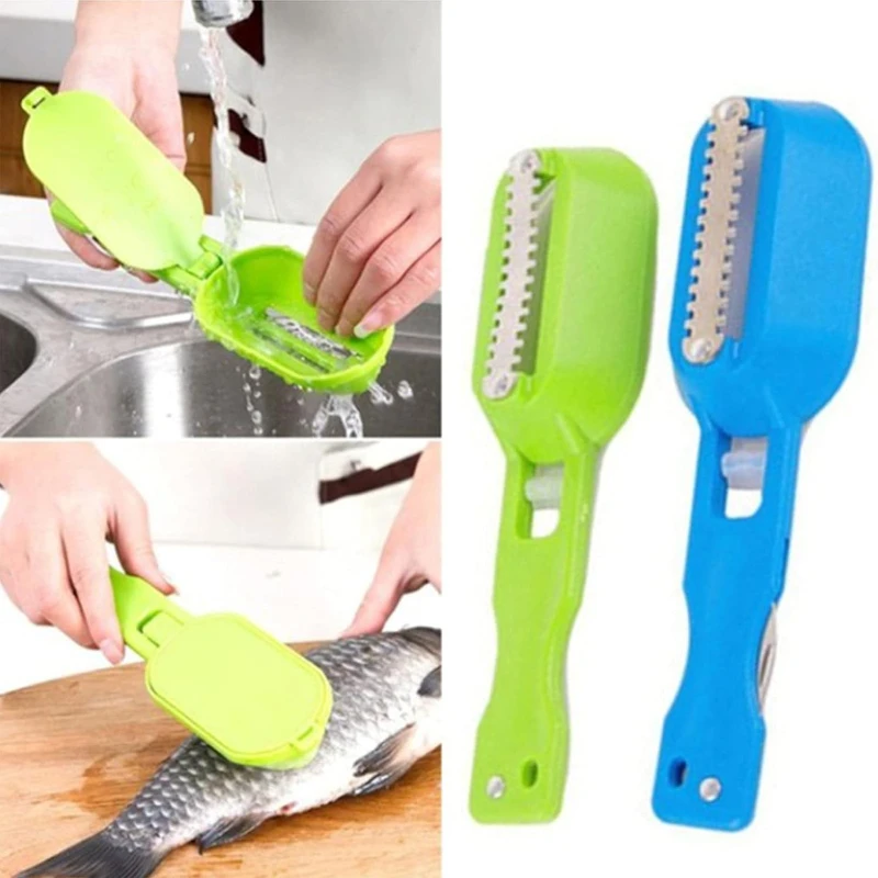 

Practical Fast Fish Scale Remover Fish Skin Scraper and Scaler Tool Fruit Vegetable Peeler Cleaning Tools Kitchen Accessories