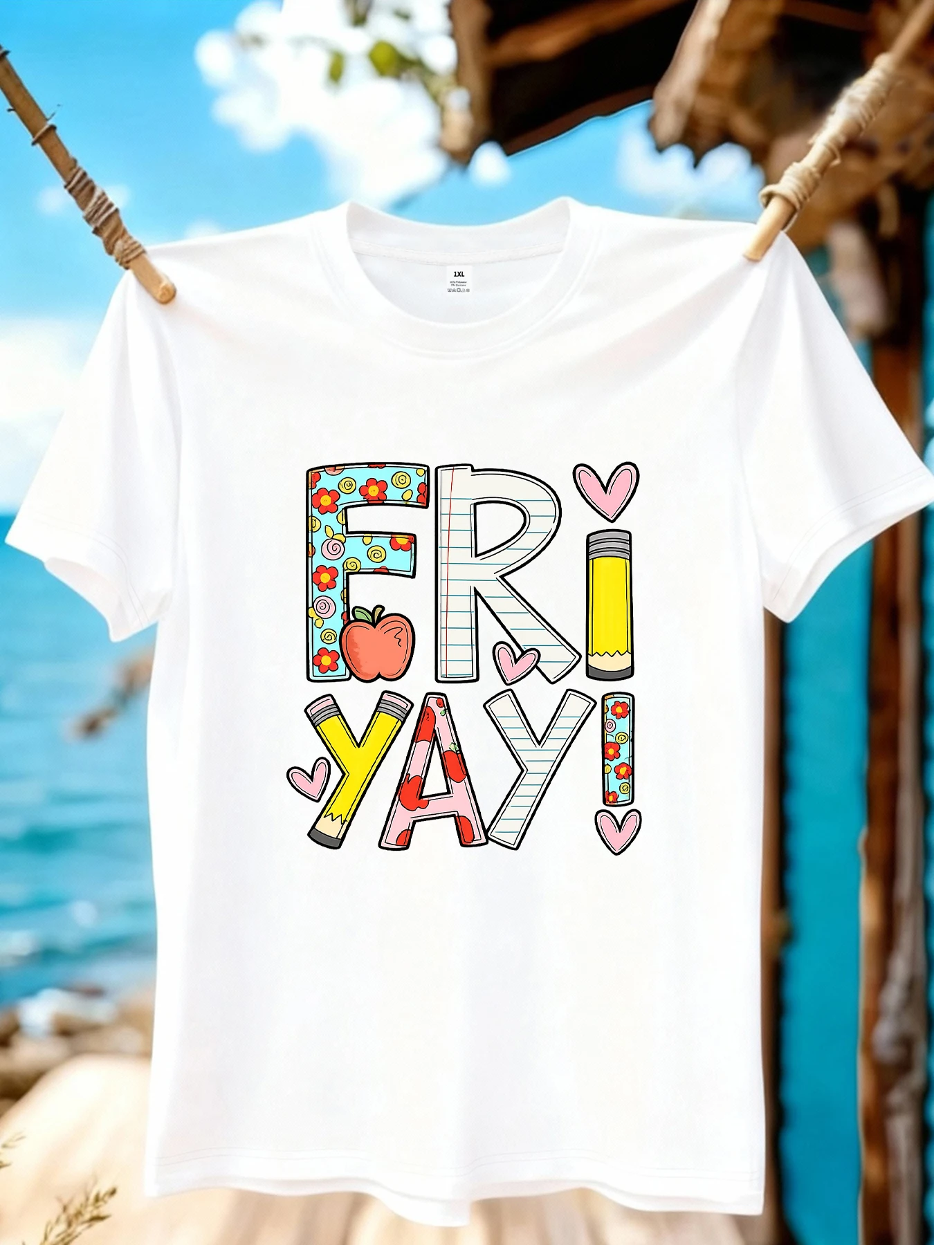 

【WZM10899】Женская футболка больших размеров с креативным буквенным принтом, круглым вырезом, летняя, повседневная, с короткими рукавами, в уличном стиле, универсальная.