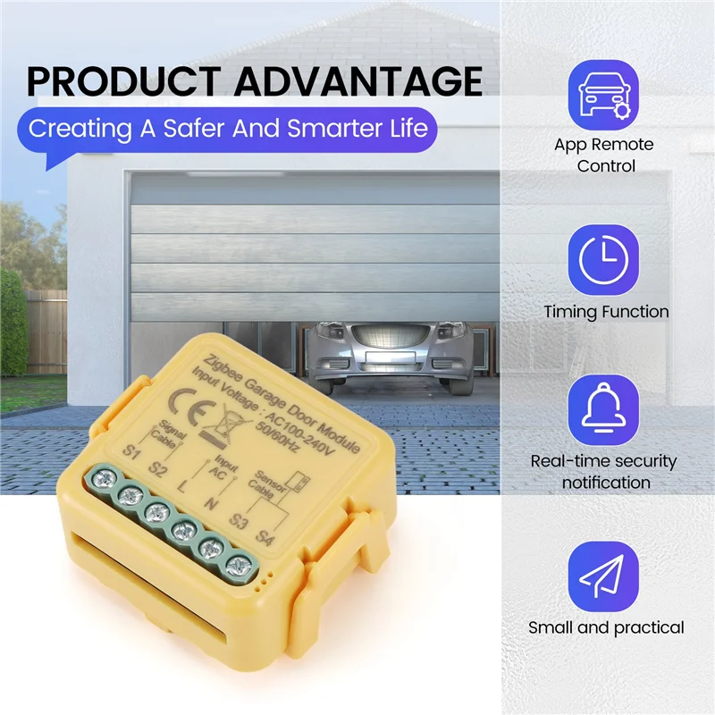 A10R Zigbee Garagentor Controller Tuya Intelligente Timing Garage Klappe Rolltor Tür Controller Smart On/Off Schalter