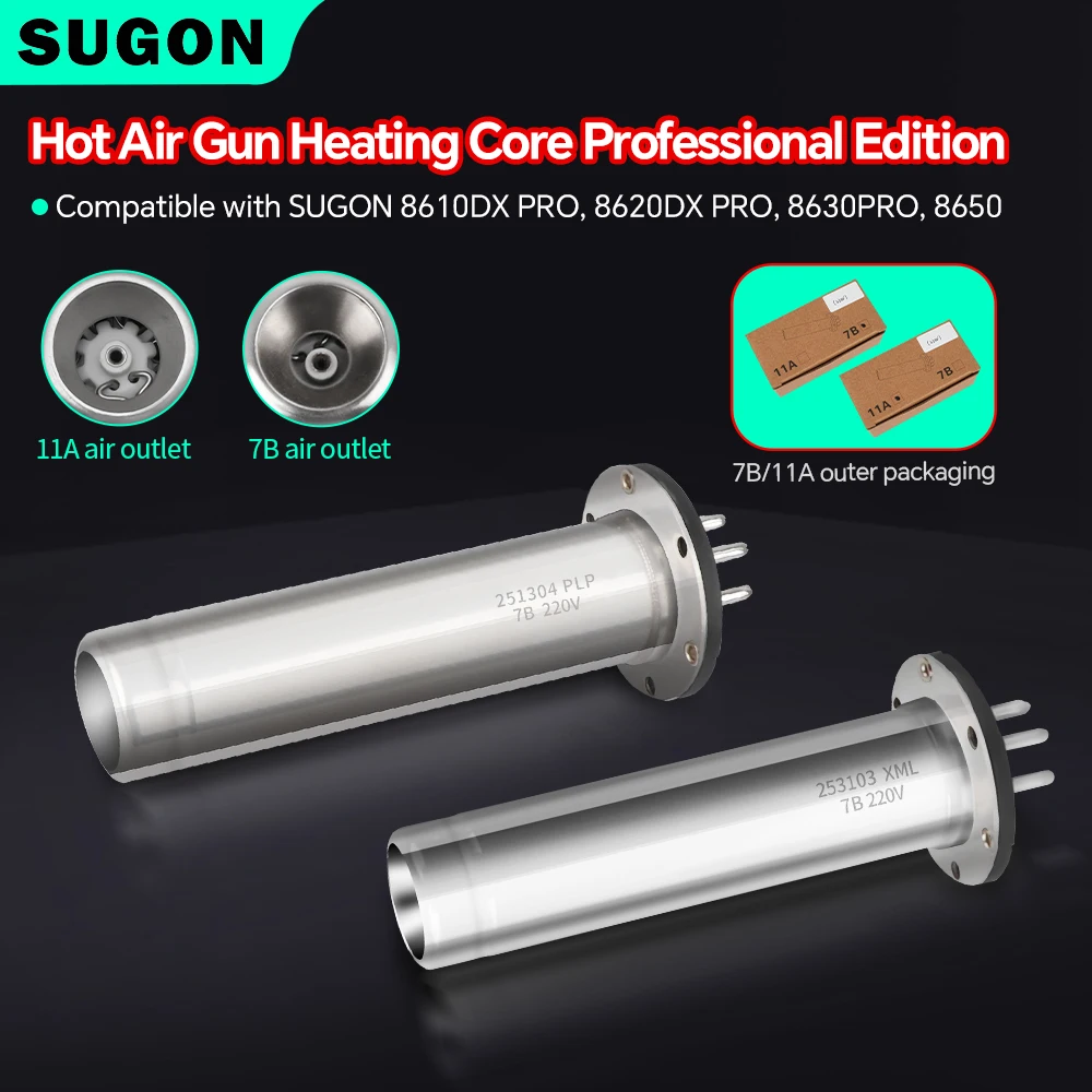 SUGON 8650 Hot Air Gun Heating Element Ceramic Heating Core 110V/220V For SUGON 8650 Heat Gun Rework Soldering Repair