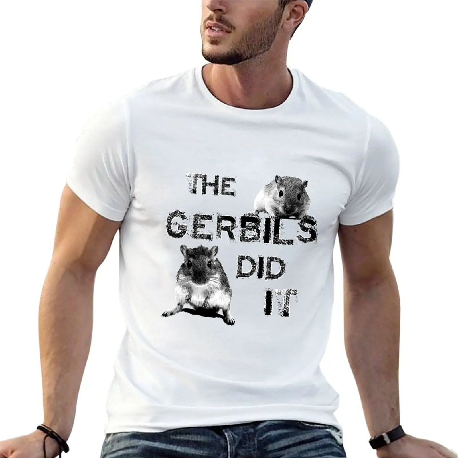 

The Gerbils Did It T-Shirt t shirts for man graphic funny man t shirts cotton T-Shirt