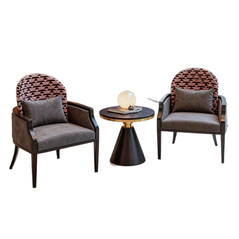 

Light luxury reception table and chair combination, meeting room sales office negotiation negotiation single chair