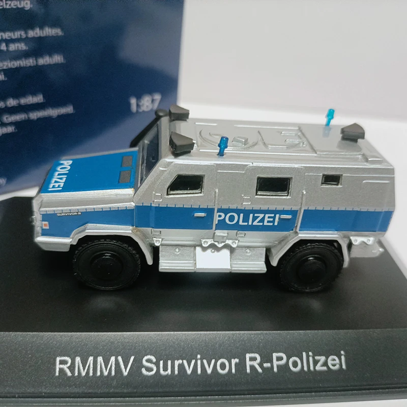 Bos 1/87 Resina RMMV Survivor R Ambulanza/R-Polizei Simulato Modello di Auto Per Adulti Collezione Classica Display Regalo Souvenir Ragazzo Giocattolo
