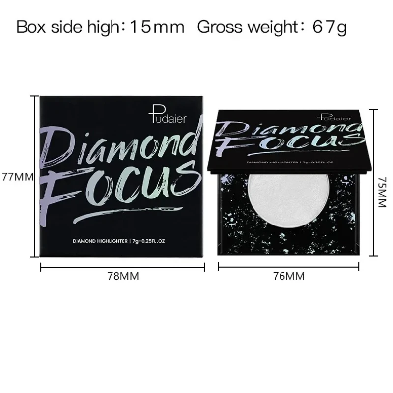 ギャラクシーハイライターパウダーパレットメイクアップグリッターダイヤモンドシマーハイライトフェイス輪郭防水アイシャドウパレット化粧品