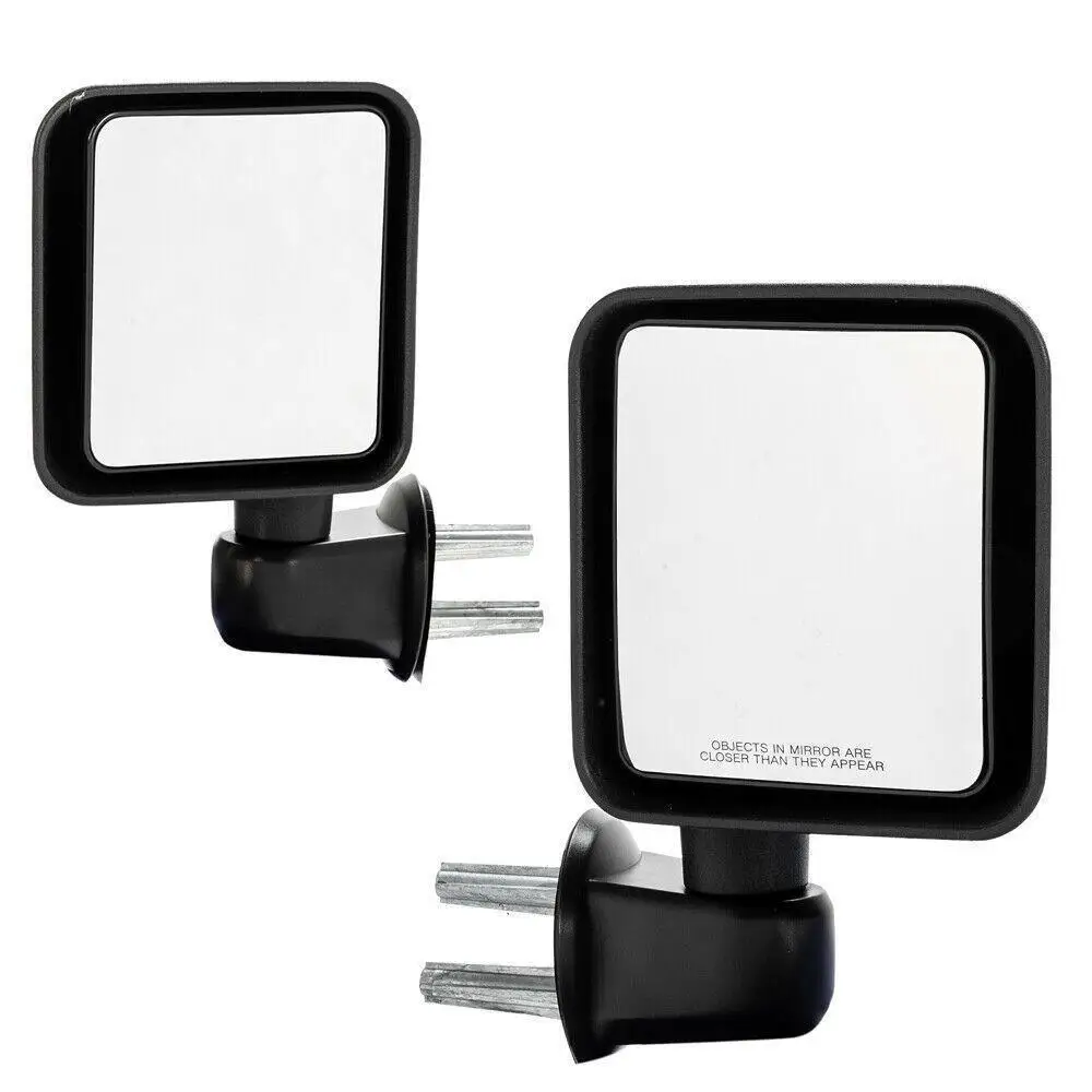 Pair Side Manual Mirrors For 2016 Jeep Wrangler Sport Sport Utility 2-Door 3.6L