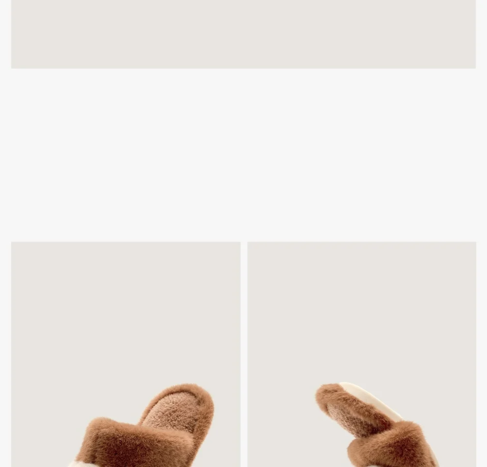 Neue Winter-Plüsch-Leopard-Hausschuhe für Damen, flauschige offene Hausschuhe mit Gummisohle, warme, rutschfeste Mules mit Gepardenmuster und Farbblock-Design – Detail 20