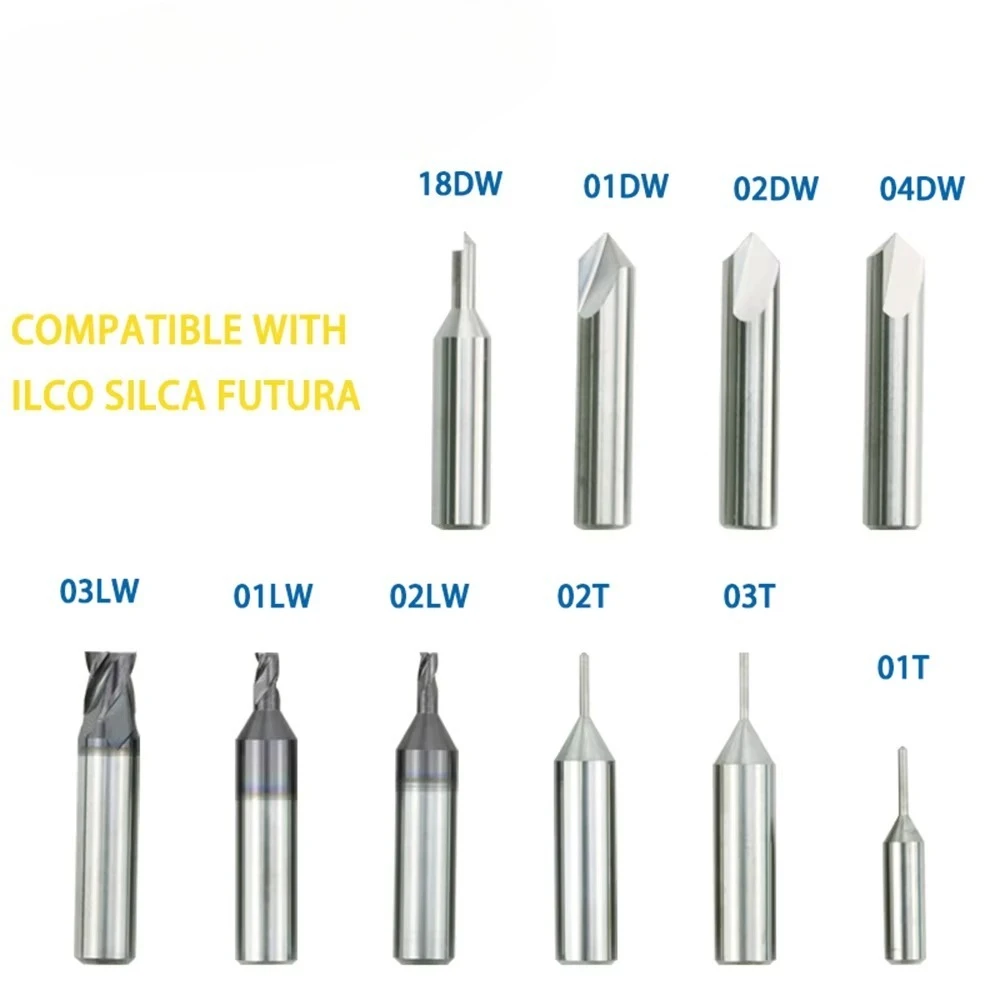 Key Machine Cutter 01D 01LW End Mill 01T Tracer Point Compatible with Silca Futura Key Copy Duplicator Machine Locksmith Tools