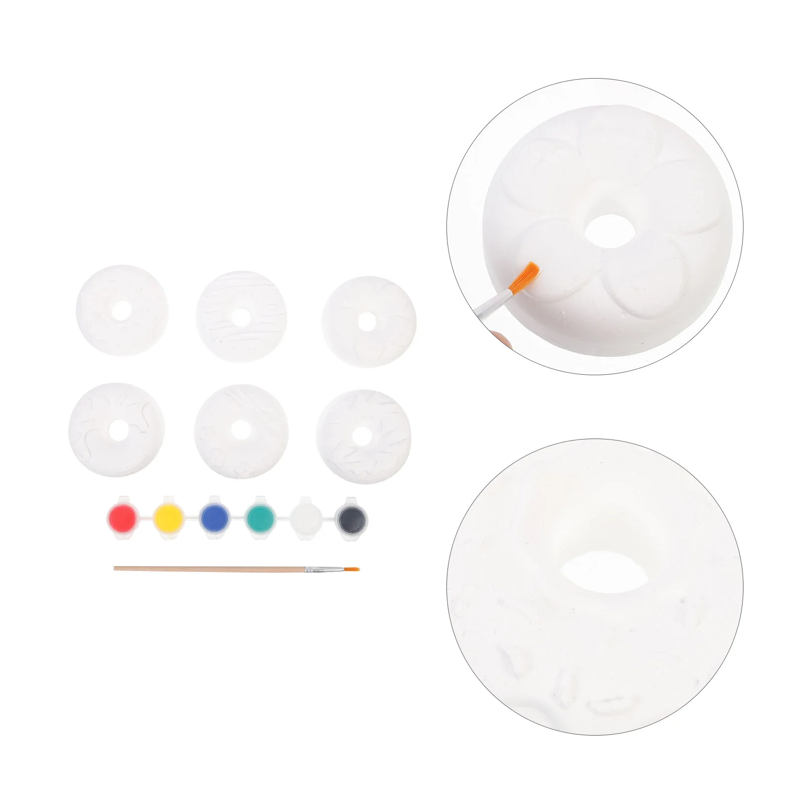 Girls Toys Kids Painting Kit Boys Plaster DIY Decoration Decorative Donut Craft Modeling Statue Child