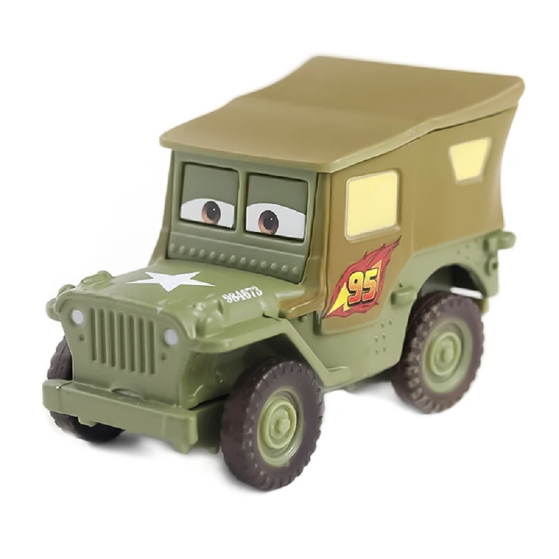 Autos Pixar Cars 2 3 Lightning McQueen Mater Jackson Storm The King Mater Metalllegierungsauto Militärfahrzeugmodell Spielzeug Geschenk