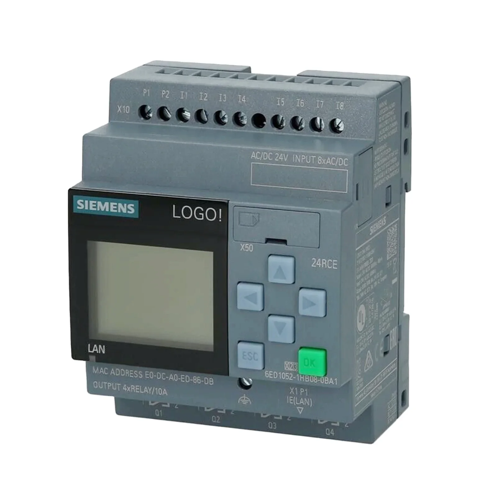 New High Quality PLC Logic Module with Display Screen 6ED1052-1HB08-0BA1 Digital Input/Output Module for PLC Programming