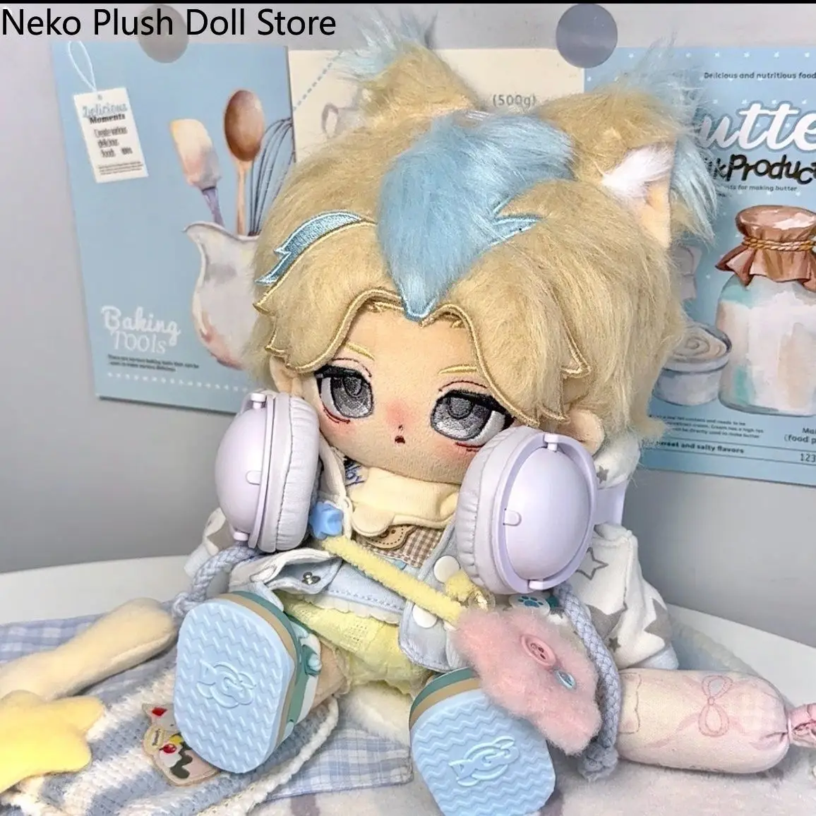 

Haitani Rindou Game 20cm Cute Soft Plush Stuffed Doll Body Cosplay Cartoon Dress Up Toy Figures Dolls Gift