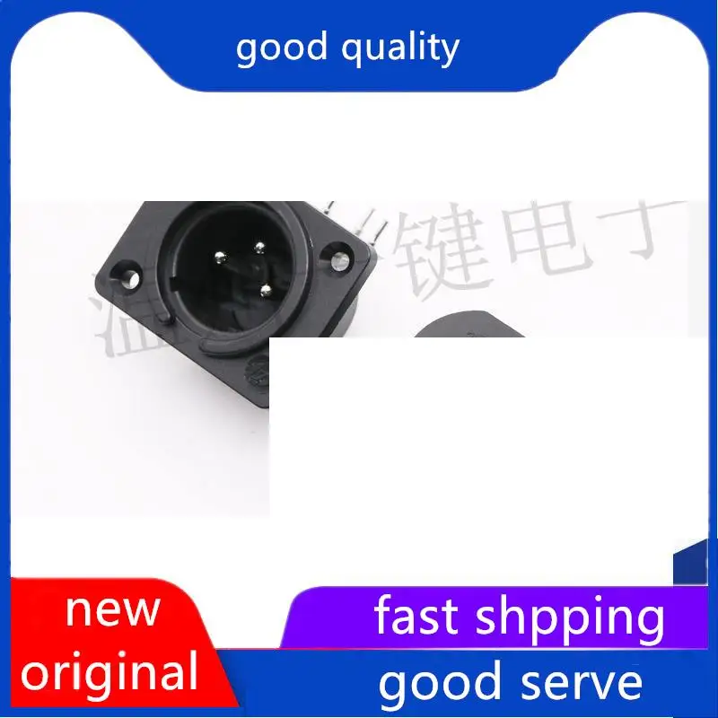 10pcs original new CT3-06MF Microphone Socket Three Core Male Cannon Seat Audio Speaker Power Amplifier Plug Square with Hole