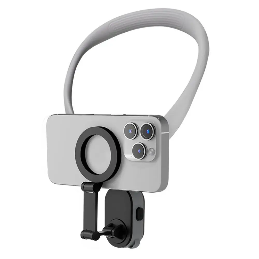 

Portable Quick Release Magnetic Neck Mount Hand Free Universal Neck Cell Phone Holder Neck Hanging Bracket Vlog Selfie