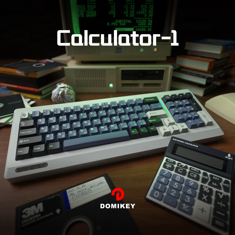 Imagem -02 - Domikey-abs Doubleshot Keycap Calculadora Perfil Cereja mx Keyboard Poker 87 104 Xd64 Xd68 Bm60 Bm65 Bm68 Bm80